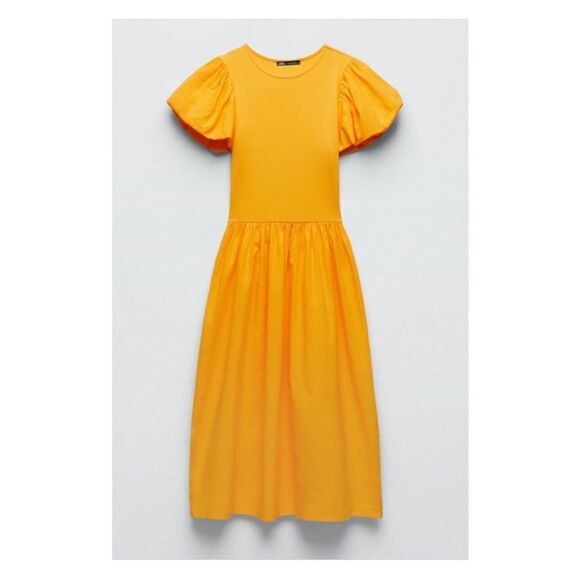 Zara Puff Sleeve Dress - Picture 6 of 6